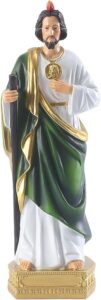 QIANLING 8.5 inch Saint Jude Statue, Religious Resin St Jude Holy Statues